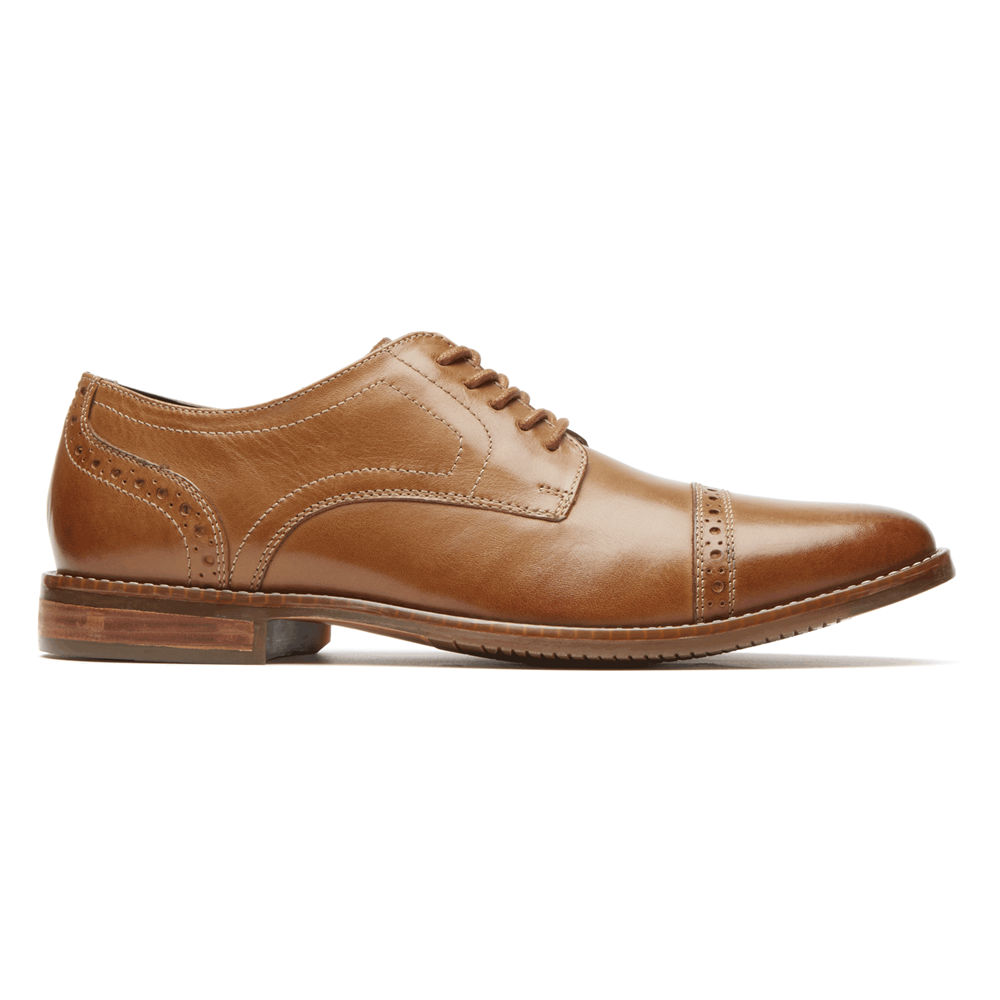 Oxfords Rockport Homem Marrom - Style Purpose Cap Toe - 50872KXBS